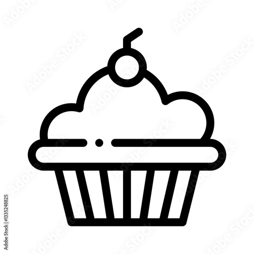 cupcake line icon