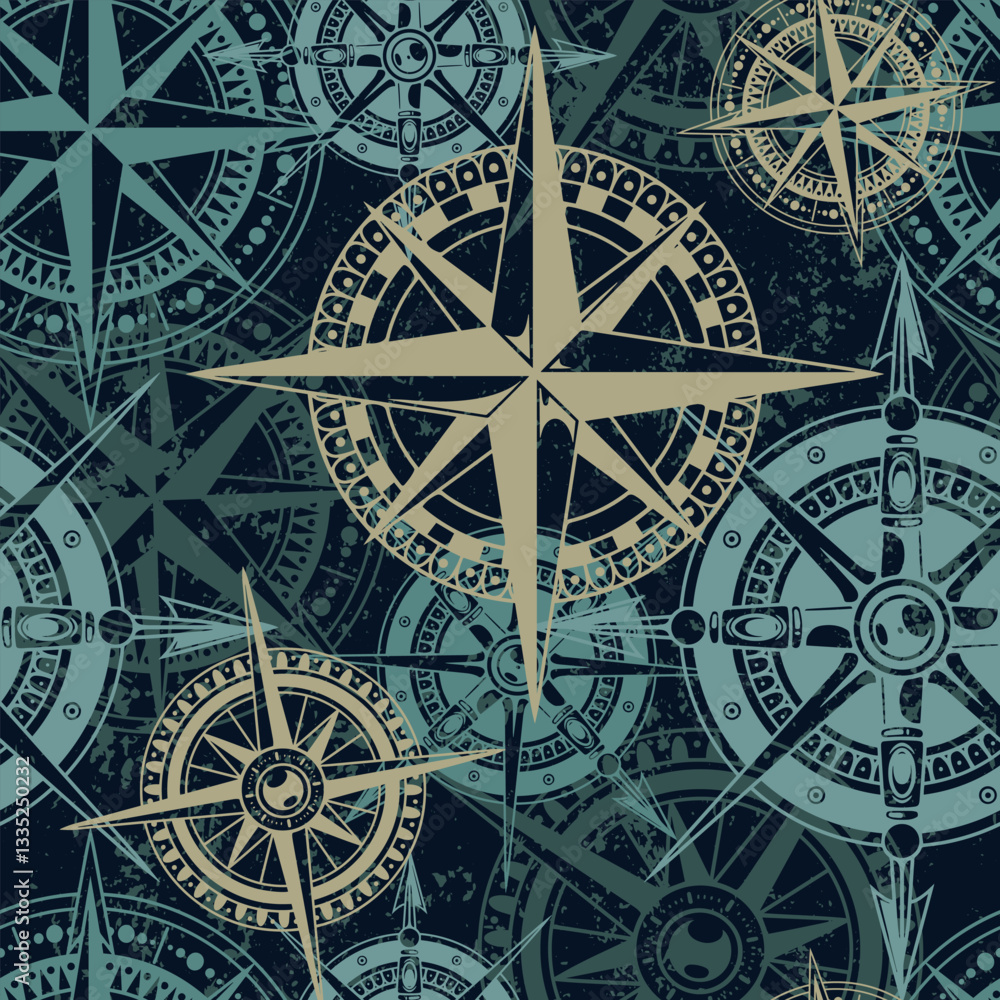 Decorative compass pattern for design inspiration Decorative compass pattern for design inspiration