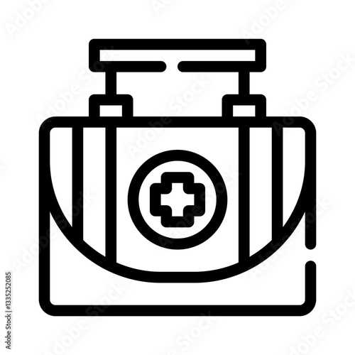 first aid kit line icon