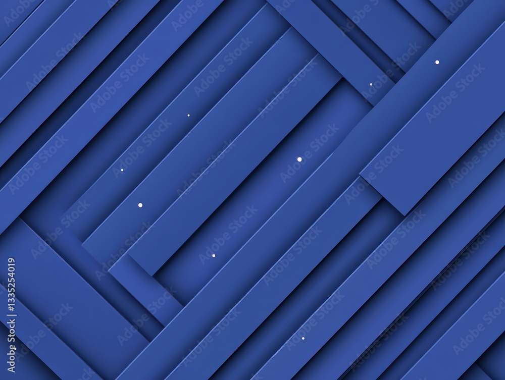 Obraz premium Abstract blue geometric pattern with layered rectangles and subtle highlights