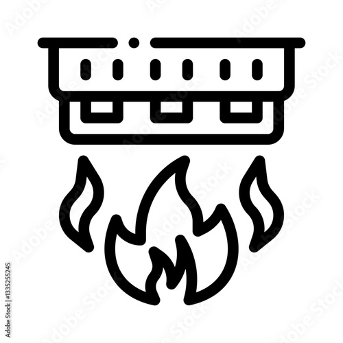 smoke detector line icon