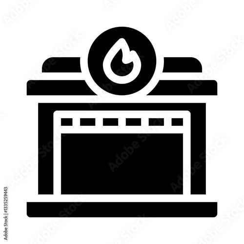 fire station glyph icon