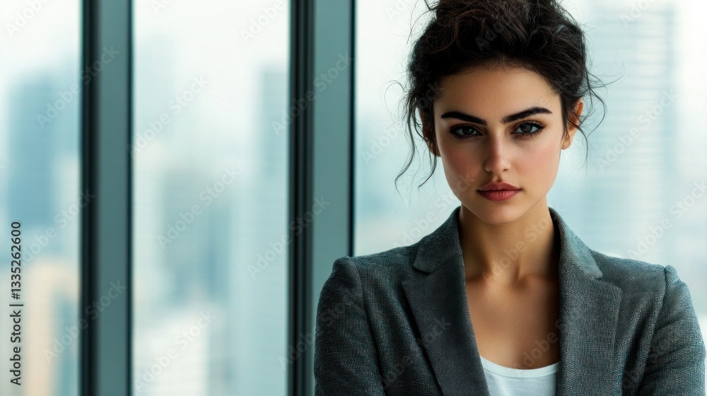 Portrait of a Confident Businesswoman Near a Window Portrait of a Confident Businesswoman Near a Window