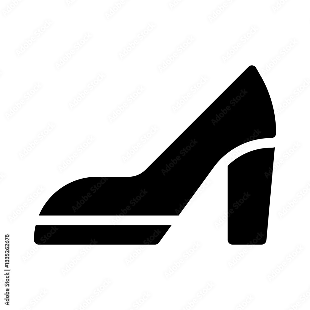 high heel glyph icon high heel glyph icon
