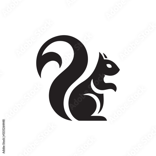 minimalist and modern squirrel logo design