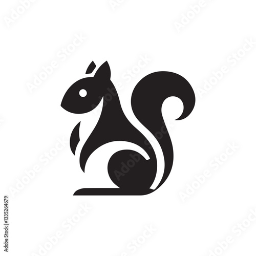 minimalist and modern squirrel logo design