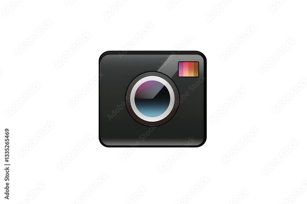 Camera Icon with Colorful Flash Modern Photography Design for Apps and Websites Camera Icon with Colorful Flash Modern Photography Design for Apps and Websites