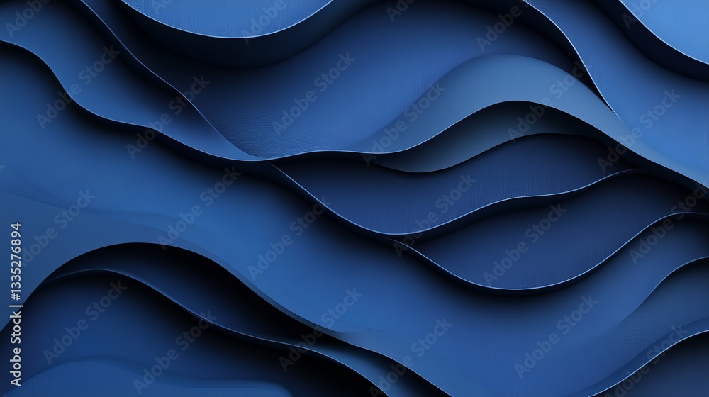 Obraz premium Bright blue dynamic abstract vector background with diagonal lines. 3d cover of business presentation banner for sale event night party. Fast moving soft circle wave line stripe decoration
