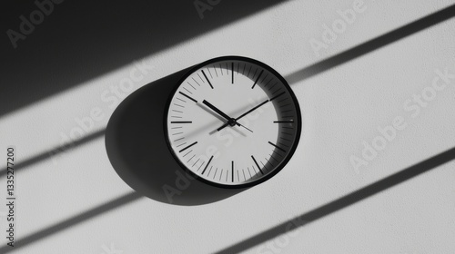 Wallpaper Mural A black and white clock on a white wall. Torontodigital.ca