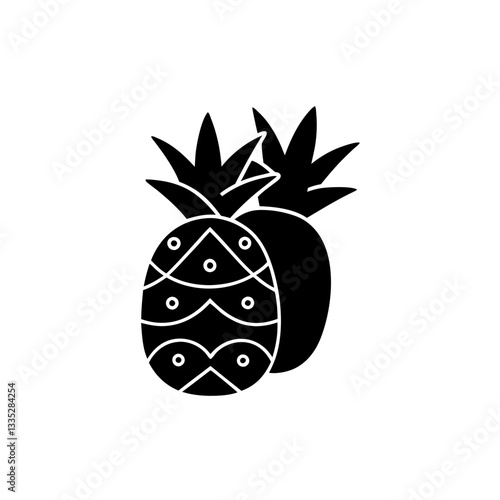 creative details Pineapple Icon vector illustration