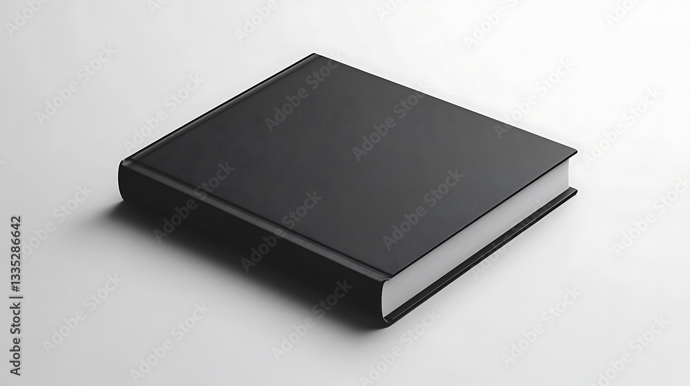 A closed black book resting on a surface, symbolizing knowledge and creativity. A closed black book resting on a surface, symbolizing knowledge and creativity.