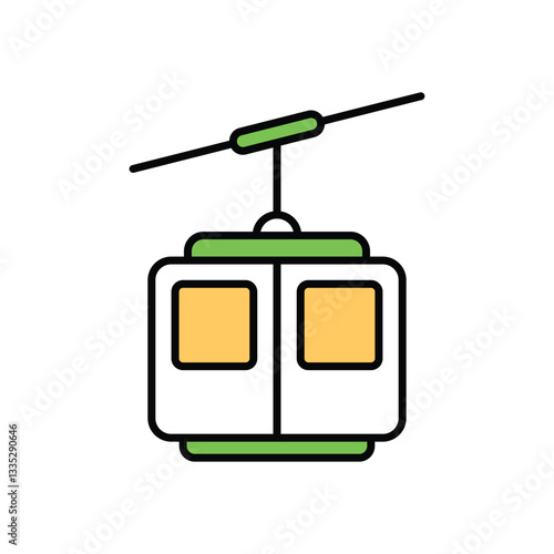 Cable Car Vector icon
