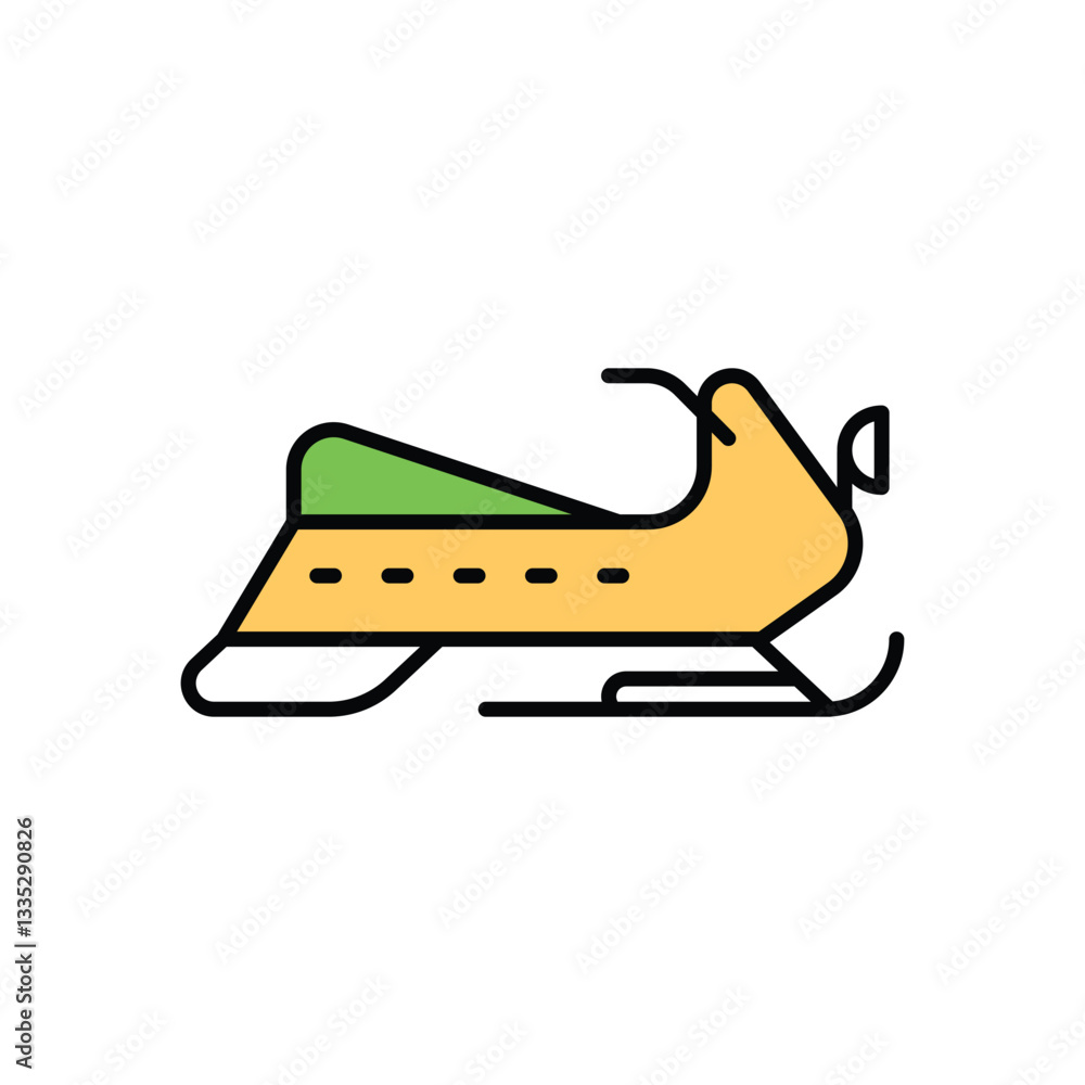 Snowmobile Vector icon Snowmobile Vector icon