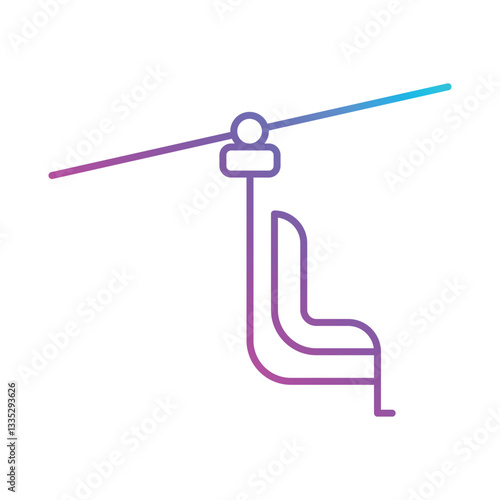 Ski Lift Vector icon