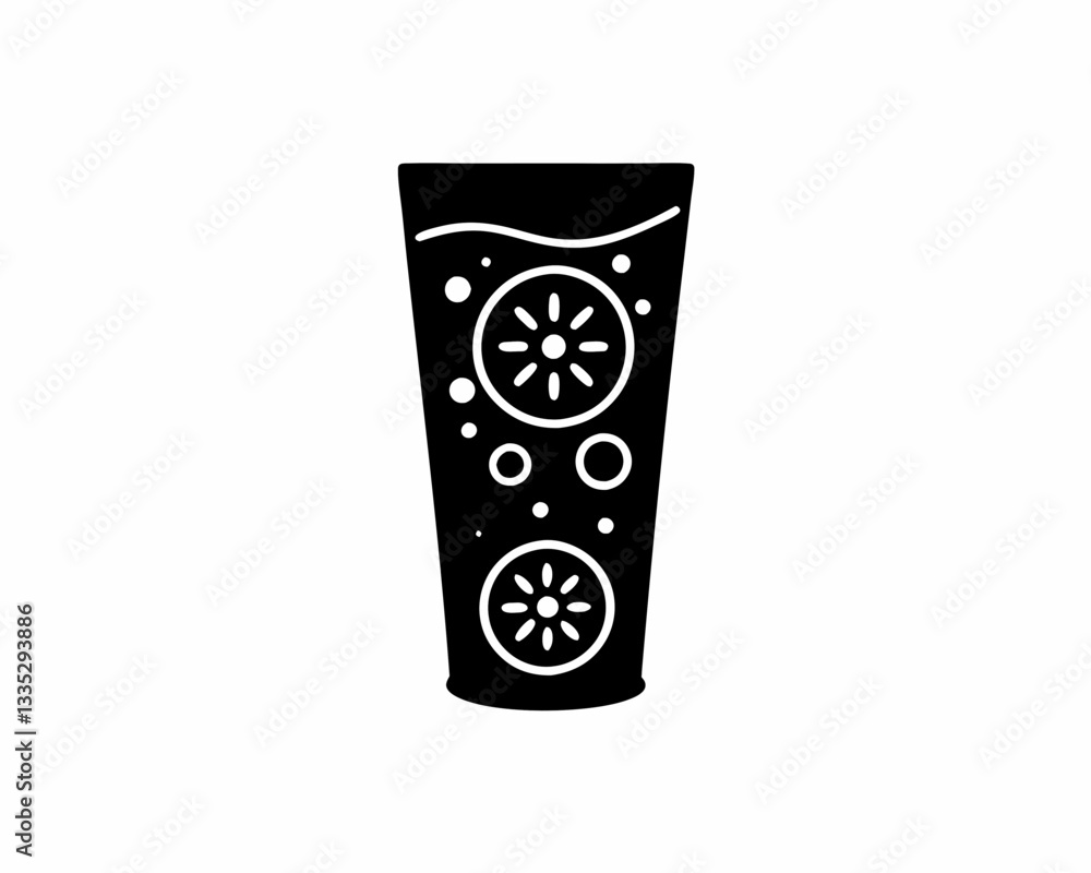 creative details Lemonade Glass Icon vector illustration creative details Lemonade Glass Icon vector illustration