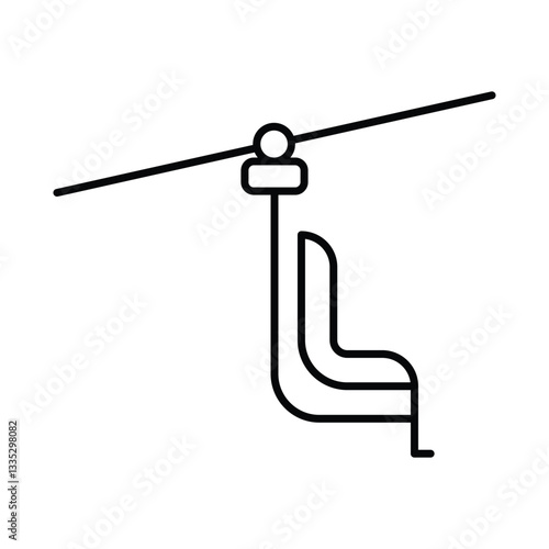 Ski Lift Vector icon