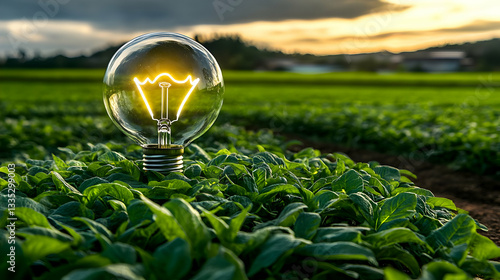 In the middle of a vast, green labyrinth, a glowing lightbulb represents a concept or resolution to a challenging issue.
