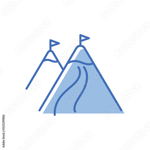 Ski Slope Vector icon