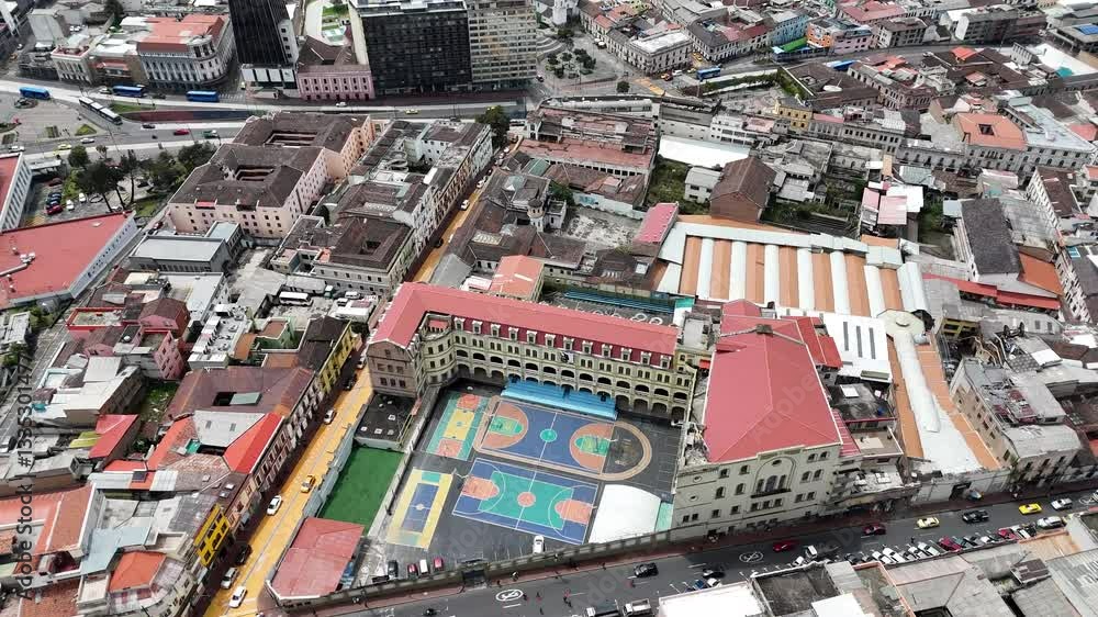 Aerial view of the city Quito in Ecuador at day light Aerial view of the city Quito in Ecuador at day light