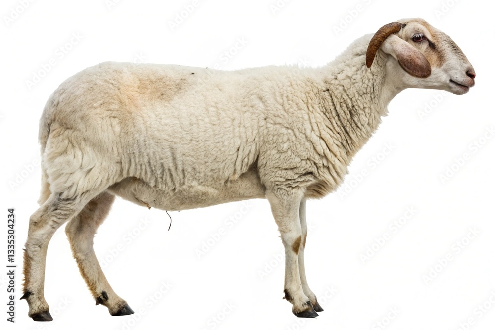 Fototapeta premium dorper sheep isolated on white background