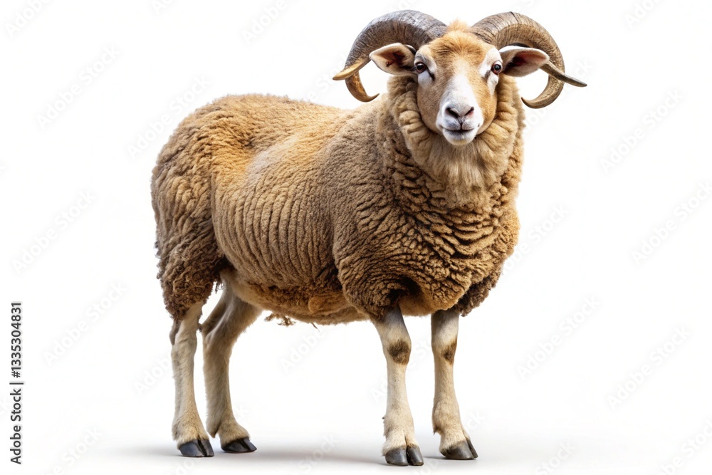 Fototapeta premium damara sheep isolated on white background