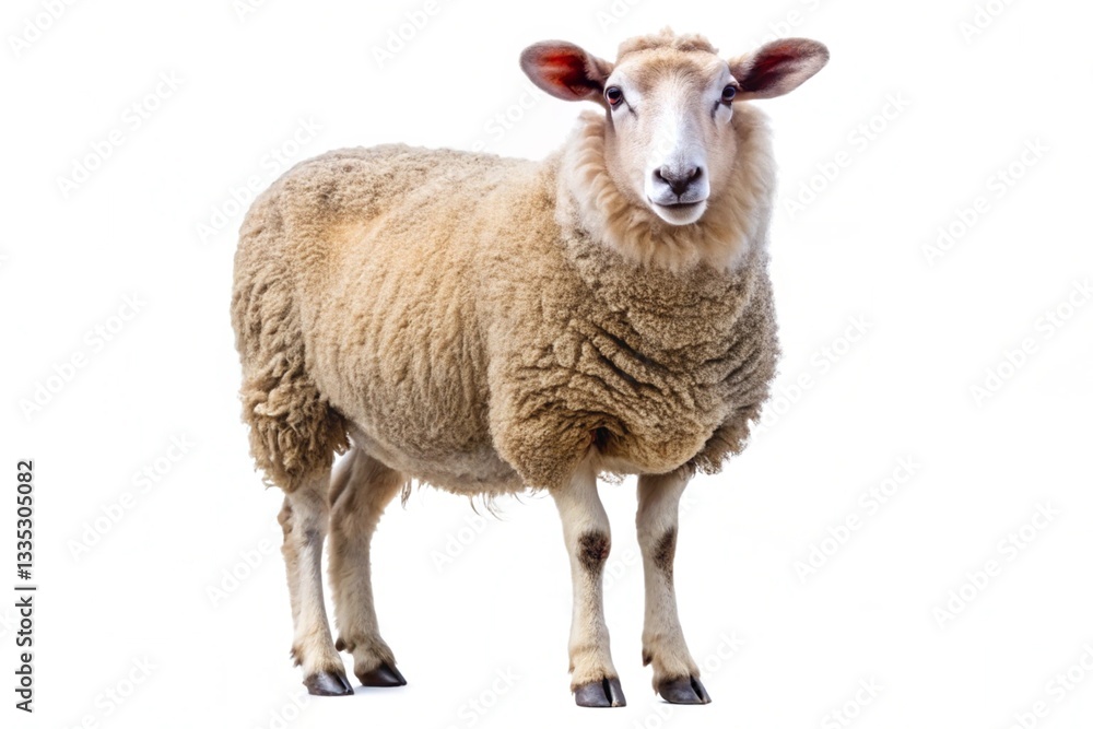 mule sheep isolated on white background mule sheep isolated on white background