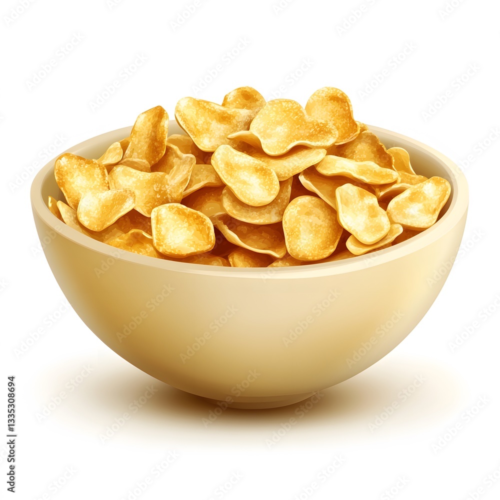 Crispy golden snacks in a bowl ready to enjoy Crispy golden snacks in a bowl ready to enjoy