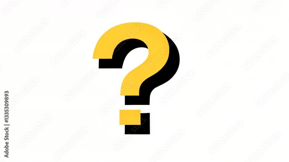 Question mark with glitch effect background video. Question mark with glitch effect background video.