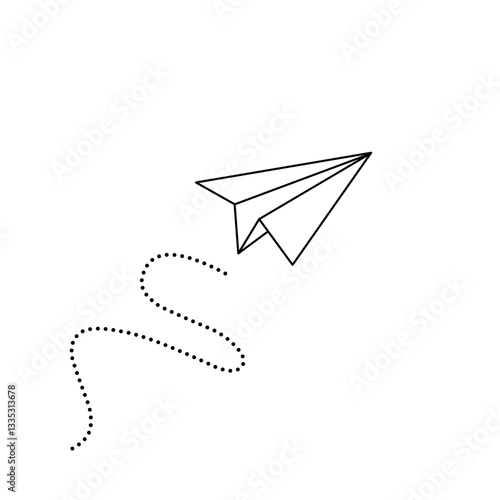 paper plane isolated on white