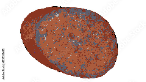 Pixel art sausages slice