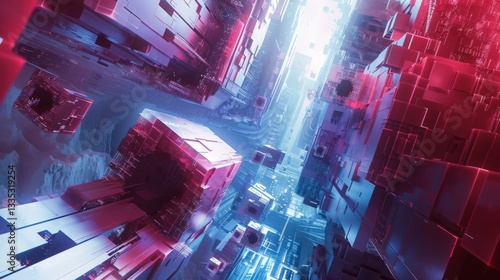 Futuristic Digital Landscape Exploration