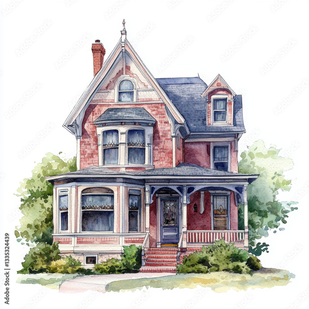 charming watercolor Craftsman house radiates warmth and nostalgia with intricate details and vibrant colors, evoking feelings of home and serenity charming watercolor Craftsman house radiates warmth and nostalgia with intricate details and vibrant colors, evoking feelings of home and serenity