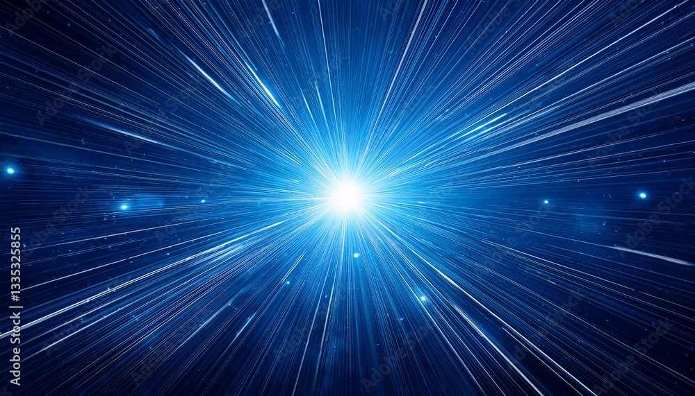 Fototapeta premium beautiful starburst background in a blue space detailed and realistic image