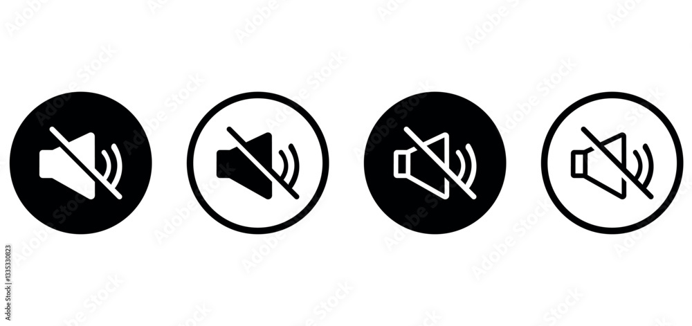 speaker mute icon sign. Volume off symbol speaker mute icon sign. Volume off symbol