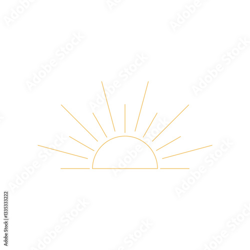 Sun Line Icon