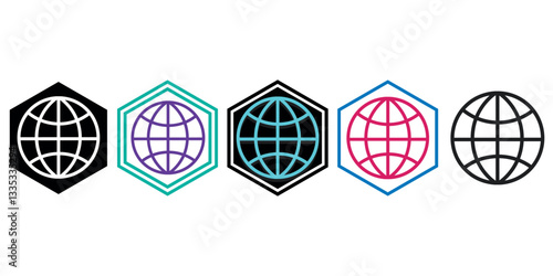 Website symbols set. Colorful web symbols set