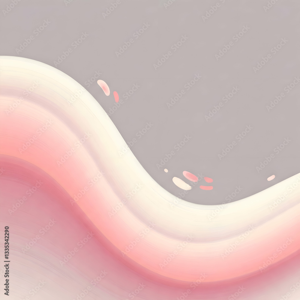 A minimalist abstract spring wave in soft pastel pink and creamy white. A minimalist abstract spring wave in soft pastel pink and creamy white.