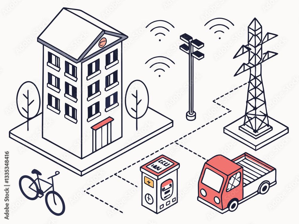 Fototapeta premium set of city buildings