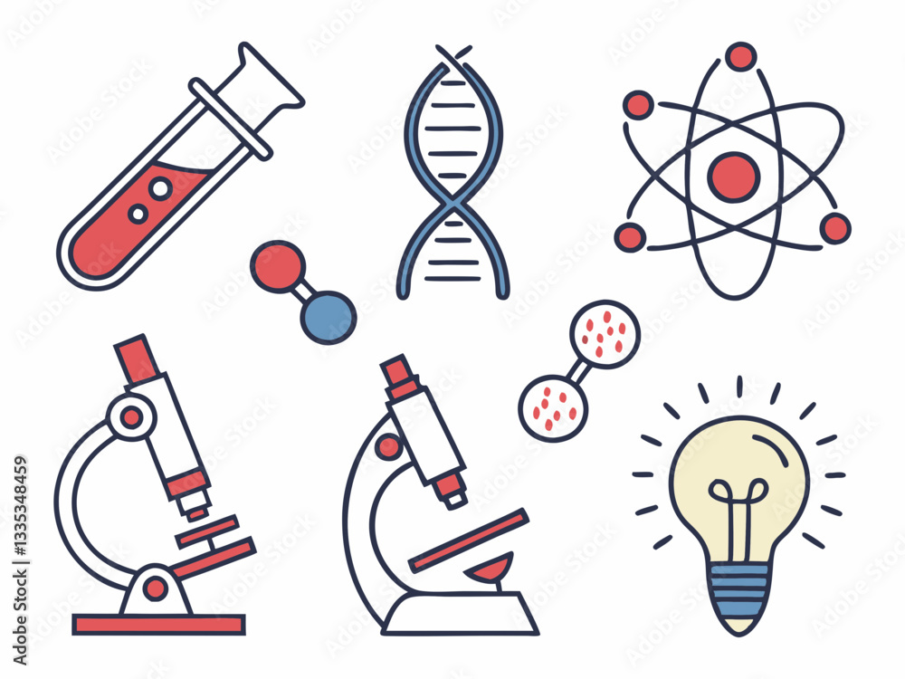 Obraz premium science and education icons