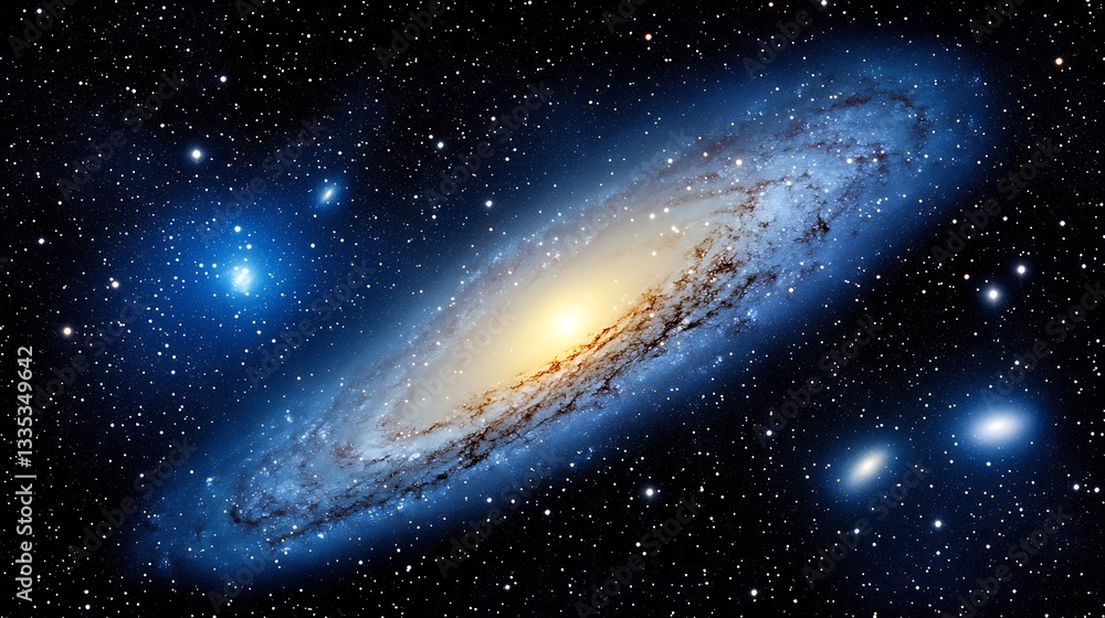 Fototapeta premium A stunning image of a spiral galaxy in deep space