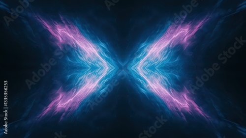 Wallpaper Mural Abstract Pink And Blue Light Patterns On Dark Background Torontodigital.ca