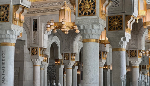 Photography A Muslim pilgrim praying inside the grand Masjid al-Haram in Mecca, Saudi Arabia