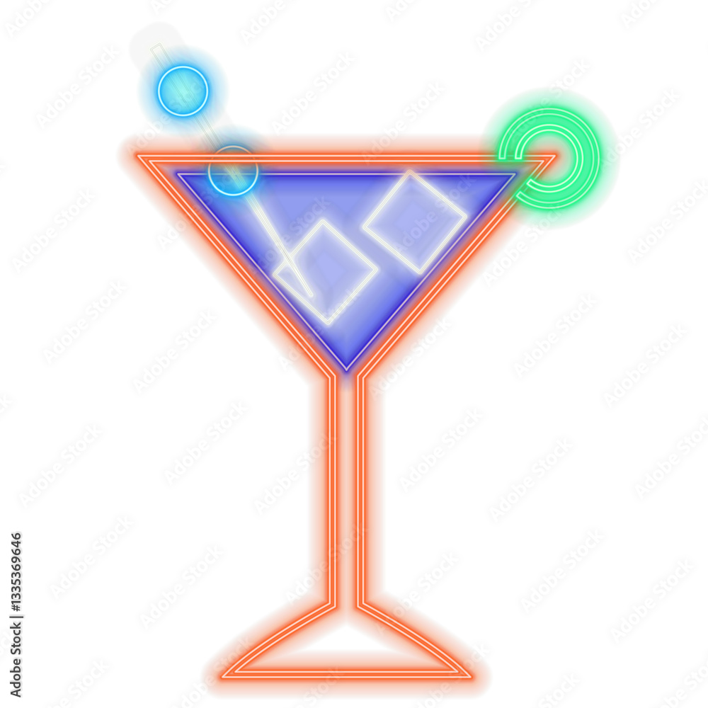 neon drink icon.