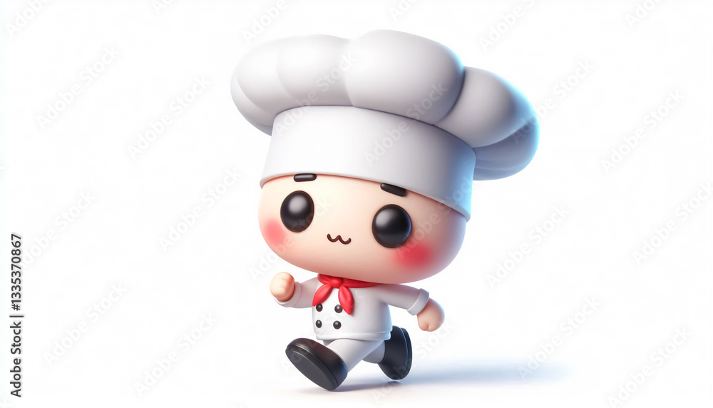 3D funny chef cartoon illustration 3D funny chef cartoon illustration