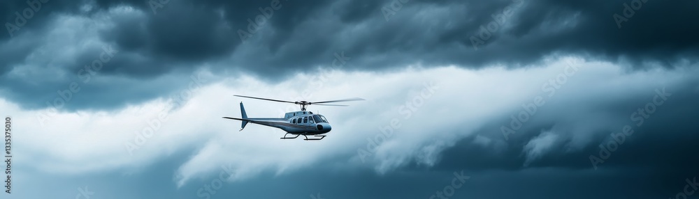 Fototapeta premium Stormy weather emergency aircrew navigating through rough atmospheric turbulence