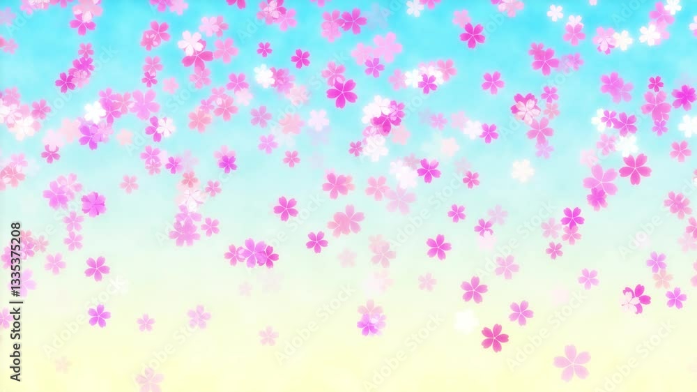 Cherry blossom loop background material