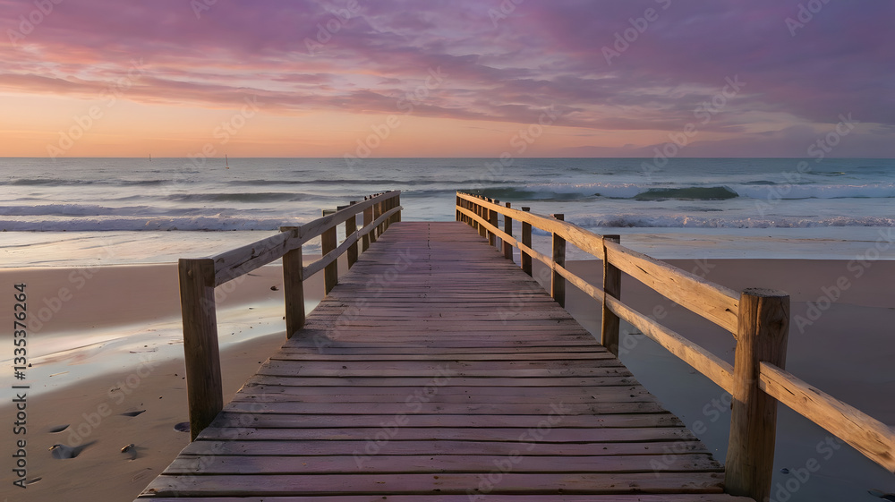 Fototapeta premium pier on the beach