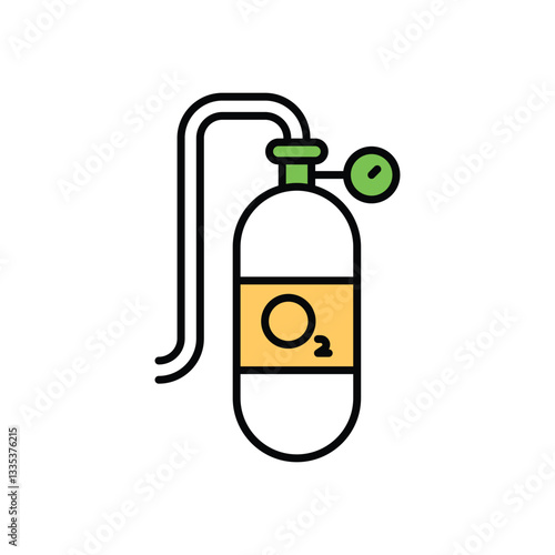 Oxygen Cylinder Vector icon