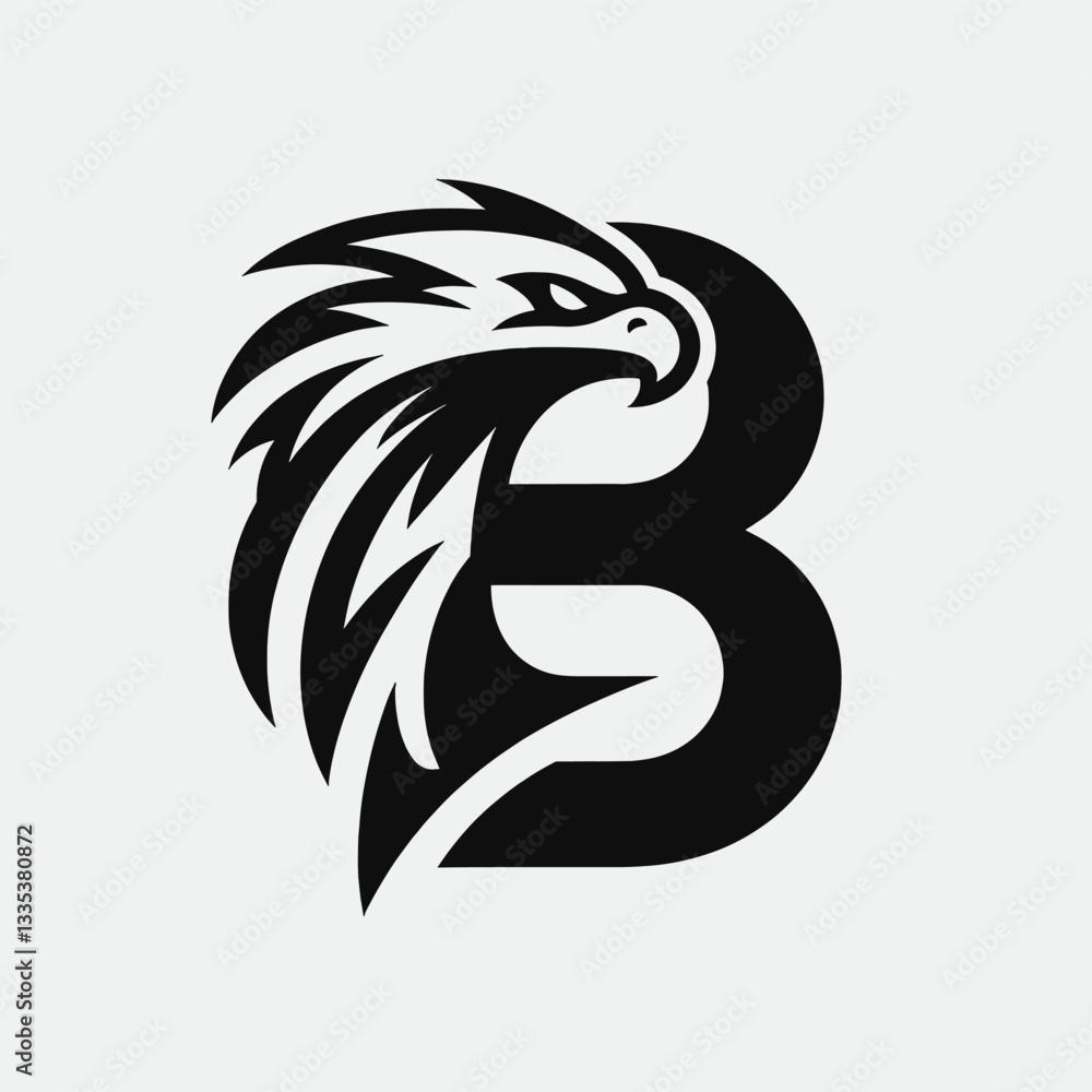 Fototapeta premium Black Eagle Logo Luxurious, Strong and Premium