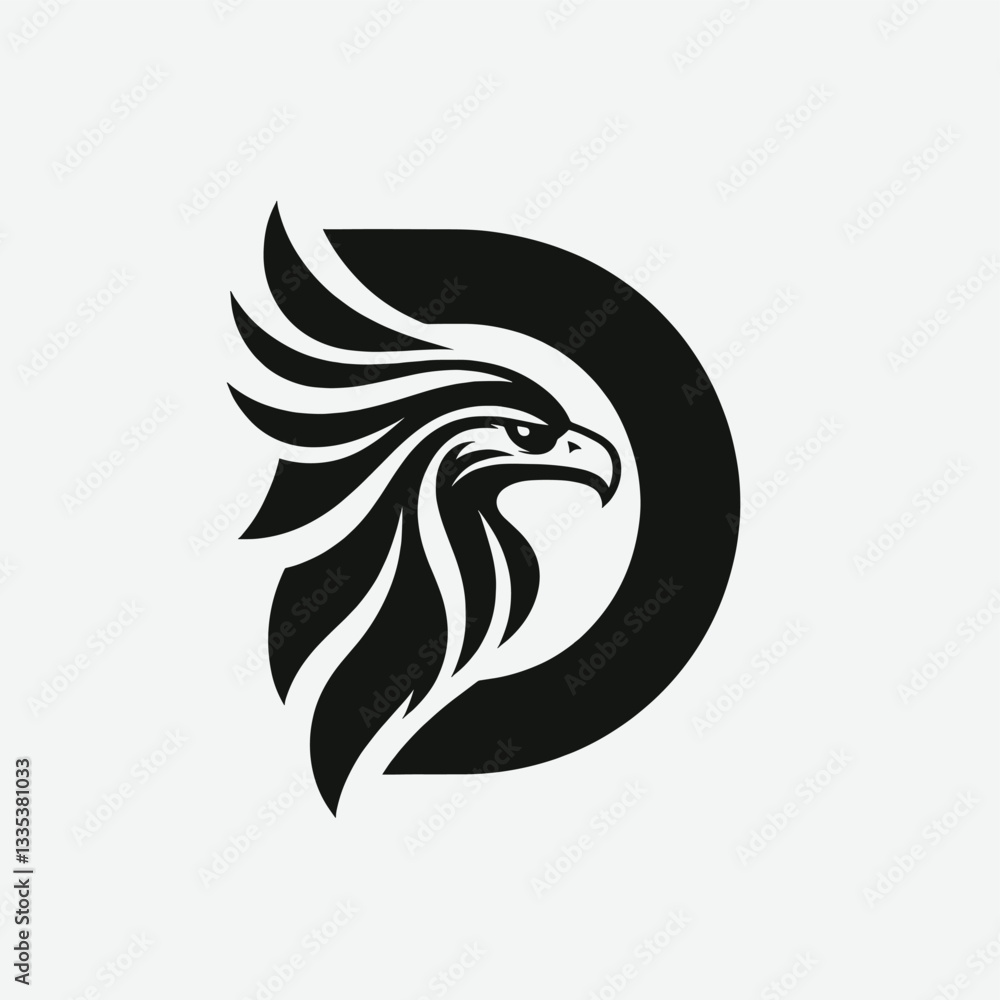 Obraz premium Definitive Black Eagle Logo for Professional Branding